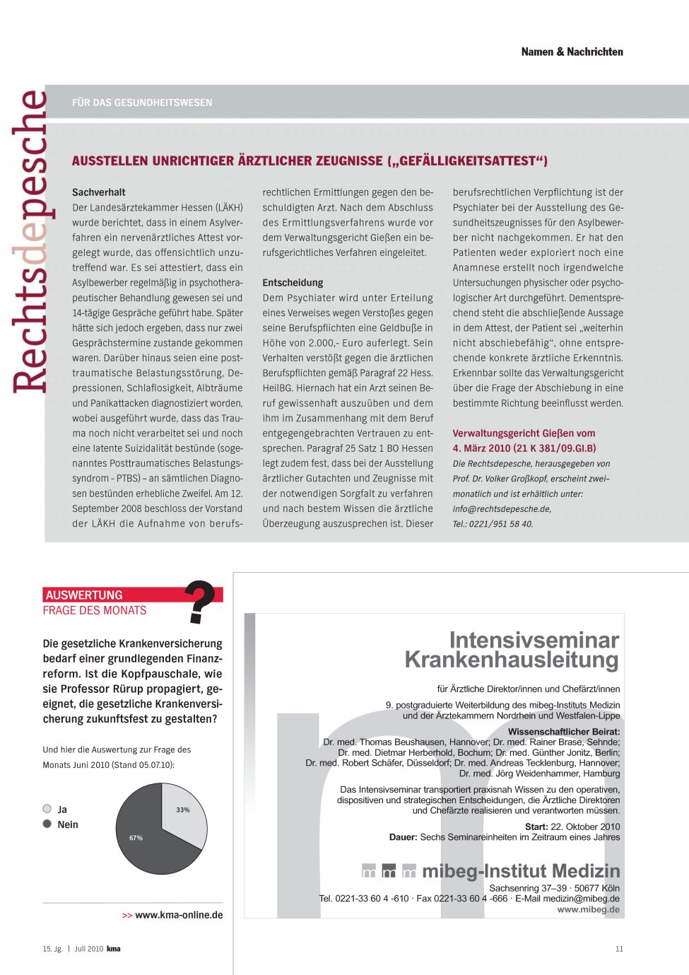 Vorschauseite 1: Ausstellen unrichtiger ärztlicher Zeugnisse (?Gefälligkeitsattest?)