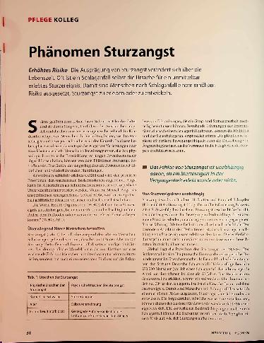 Vorschauseite 1: Phänomen Sturzangst