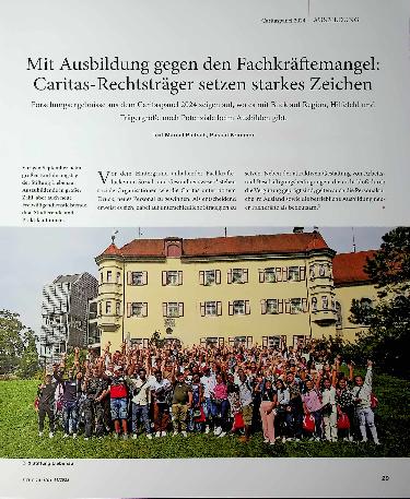 Vorschauseite 1: Mit Ausbildung gegen den Fachkräftemangel: Caritas-Rechtsträger setzen starkes Zeichen