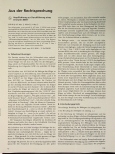 Vorschauseite 1: Aus der Rechtsprechung