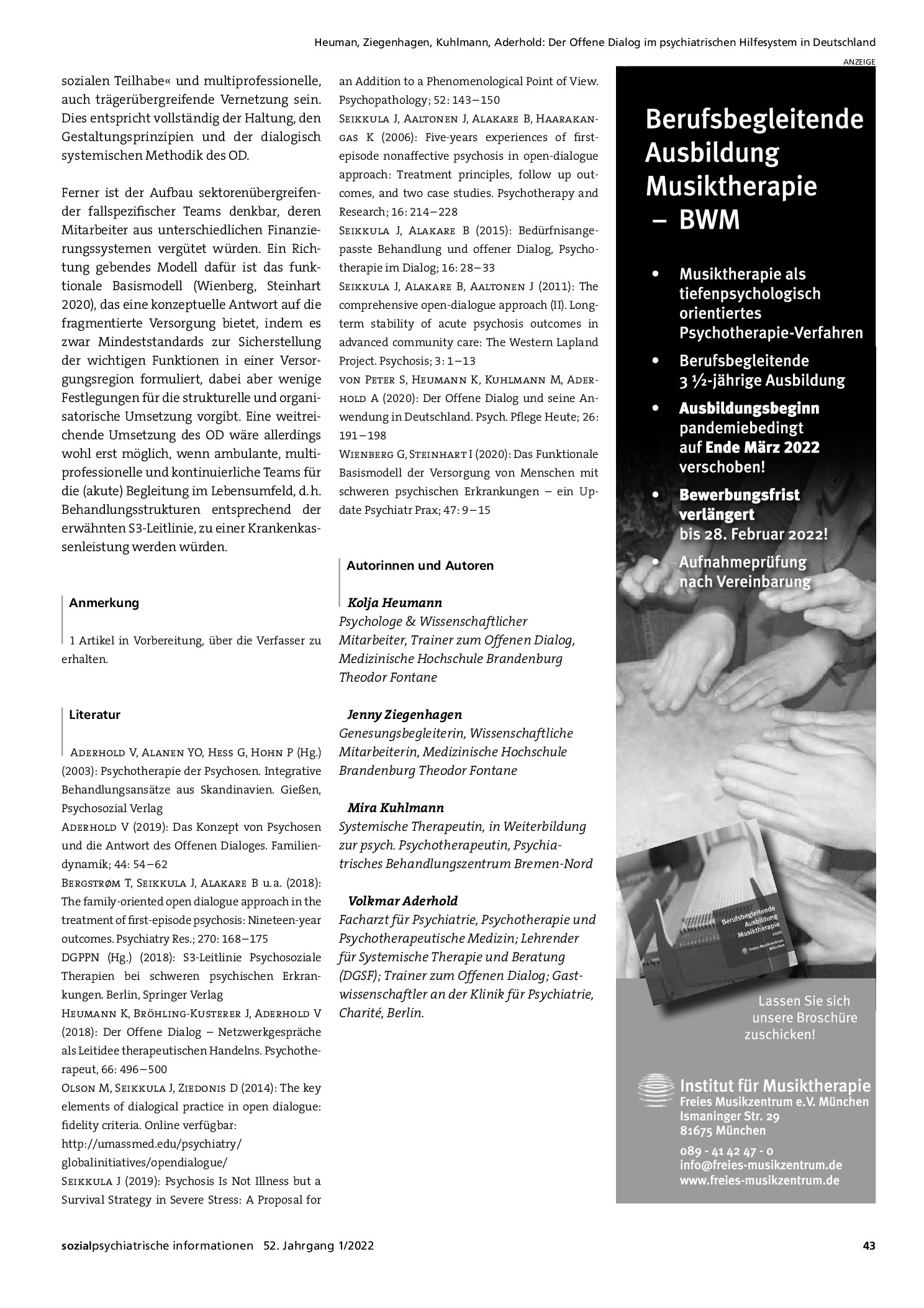 Vorschauseite 4: Der Offene Dialog im psychiatrischen Hilfesystem in Deutschland