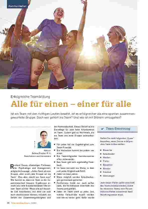 Vorschauseite 1: Erfolgreiche Teambildung: Alle für einen – einer für alle.