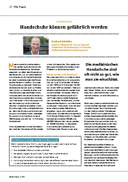 Vorschauseite 1: Handschuhe können gefährlich werden.