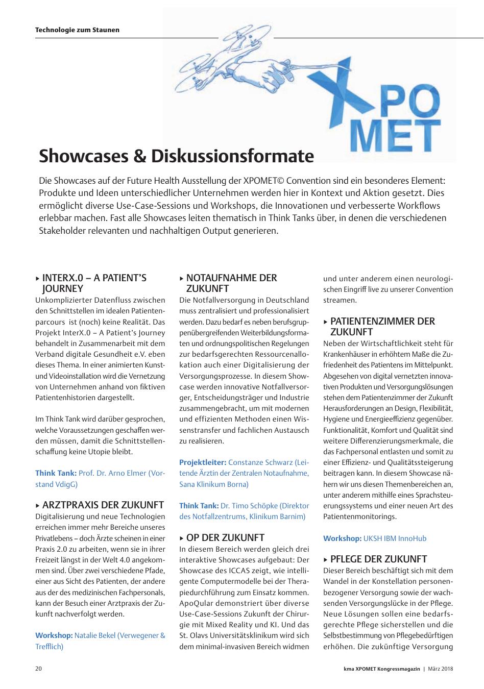 Vorschauseite 1: Showcases & Diskussionsformate