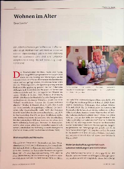 Vorschauseite 1: Wohnen im Alter