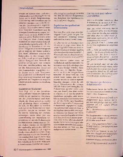 Vorschauseite 5: Wahrnehmung von Genderaspekten in der Beziehung zwischen Ärztinnen und Patientinnen bei myalgischer Enzephalomyelitis/chronischem Fatigue-Syndrom (ME/CFS)