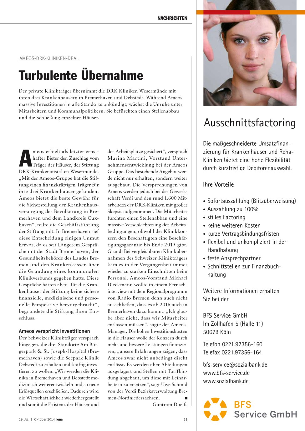 Vorschauseite 1: Turbulente Übernahme