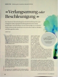 Vorschauseite 1: "Verlangsamung oder Beschleunigung"