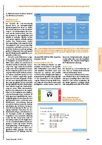Vorschauseite 2: Diagnostik sprachlicher Fähigkeiten bei Jugendlichen mit der App des Leipziger Sprachinstrumentariums Jugend (LSI. J)
