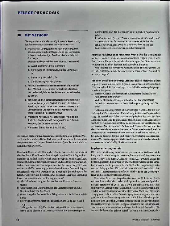 Vorschauseite 3: Formatives Assessment - wichtig, aber kein Alltag