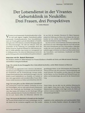Vorschauseite 1: Der Lotsendienst in der Vivantes Geburtsklinik in Neukölln: 1 Drei Frauen, drei Perspektiven