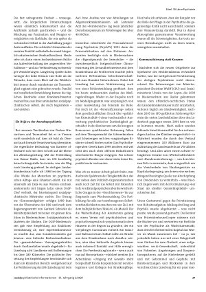 Vorschauseite 3: 50 Jahre Psychiatrie. Ein privater Rückblick auf politische Verhältnisse