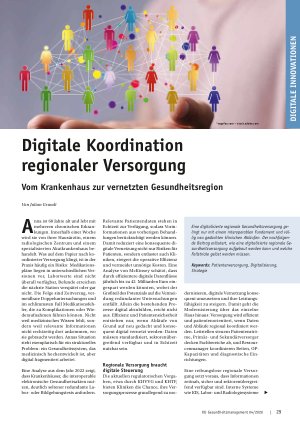 Vorschauseite 1: Digitale Koordination regionaler Versorgung Vom Krankenhaus zur vernetzten Gesundheitsregion