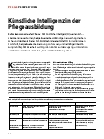 Vorschauseite 1: Künstliche Intelligenz in der Pflegeausbildung