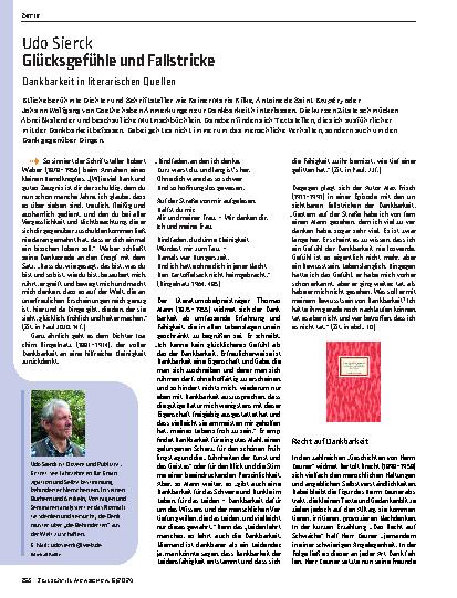 Vorschauseite 1: Glücksgefühle und Fallstricke: Dankbarkeit in literarischen Quellen