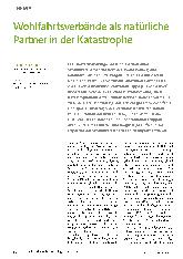 Vorschauseite 1: Wohlfahrtsverbände als natürliche Partner in der Katastrophe