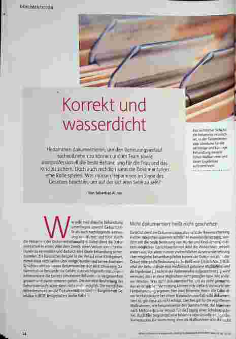 Vorschauseite 1: Korrekt und wasserdicht