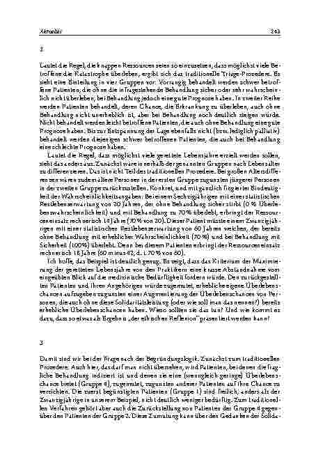 Vorschauseite 3: Corona-Triage – Ein Kommentar zu den anlässlich der Corona-Krise publizierten Triage-Empfehlungen der italienischen SIAARTI-Mediziner
