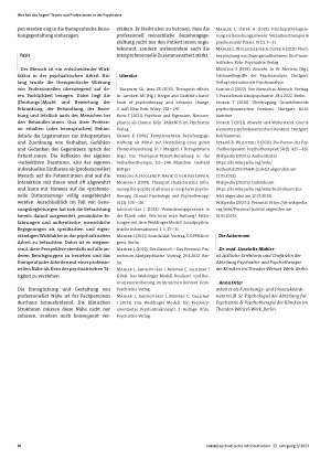 Vorschauseite 6: Professionelle Nähe. Wie gelingen authentische therapeutische Beziehungen in der (Akut-)Psychiatrie?
