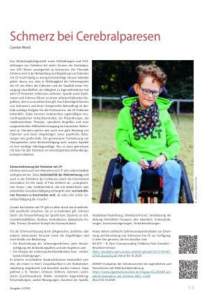 Vorschauseite 1: Schmerz bei Cerebralparesen
