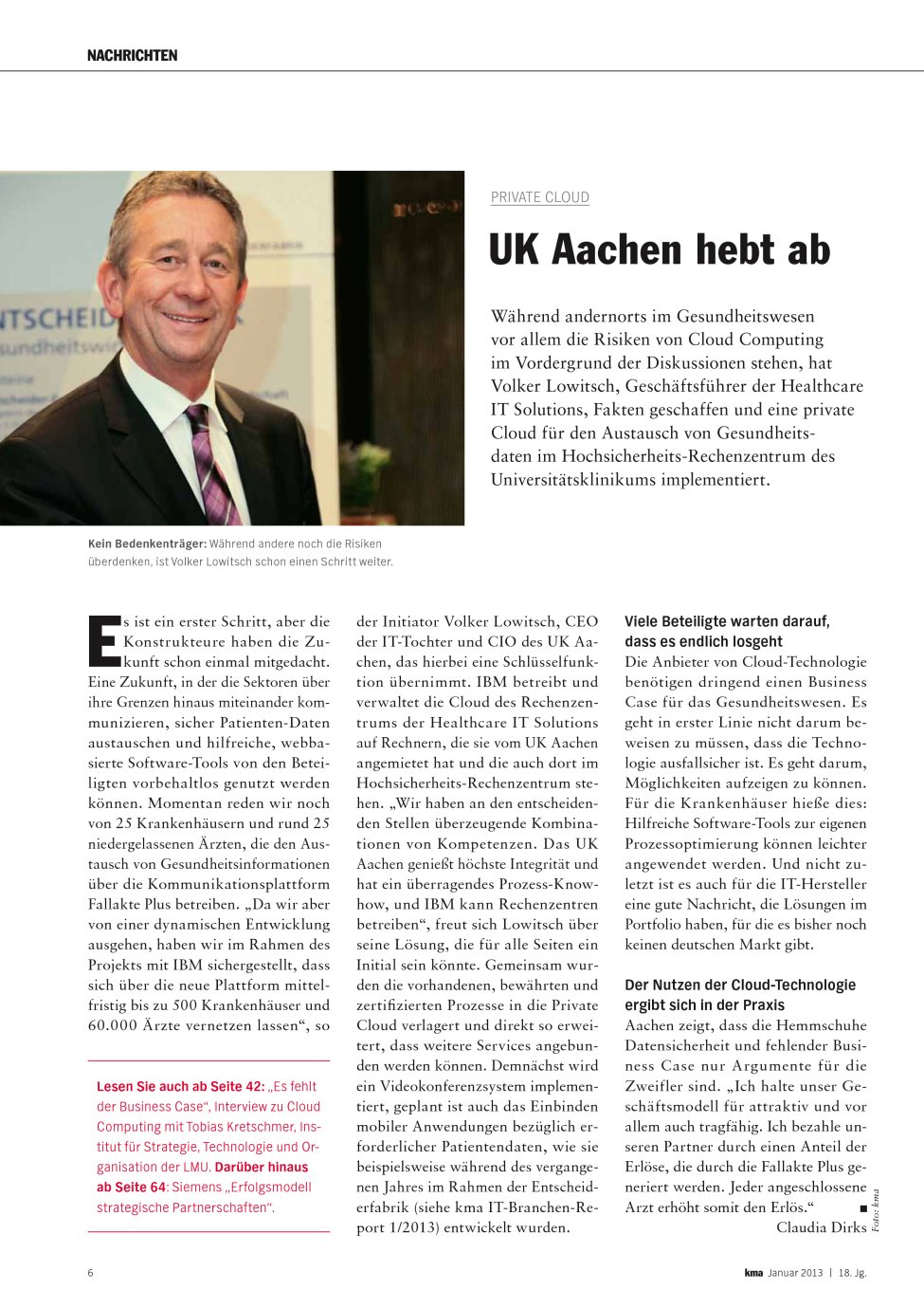 Vorschauseite 1: UK Aachen hebt ab