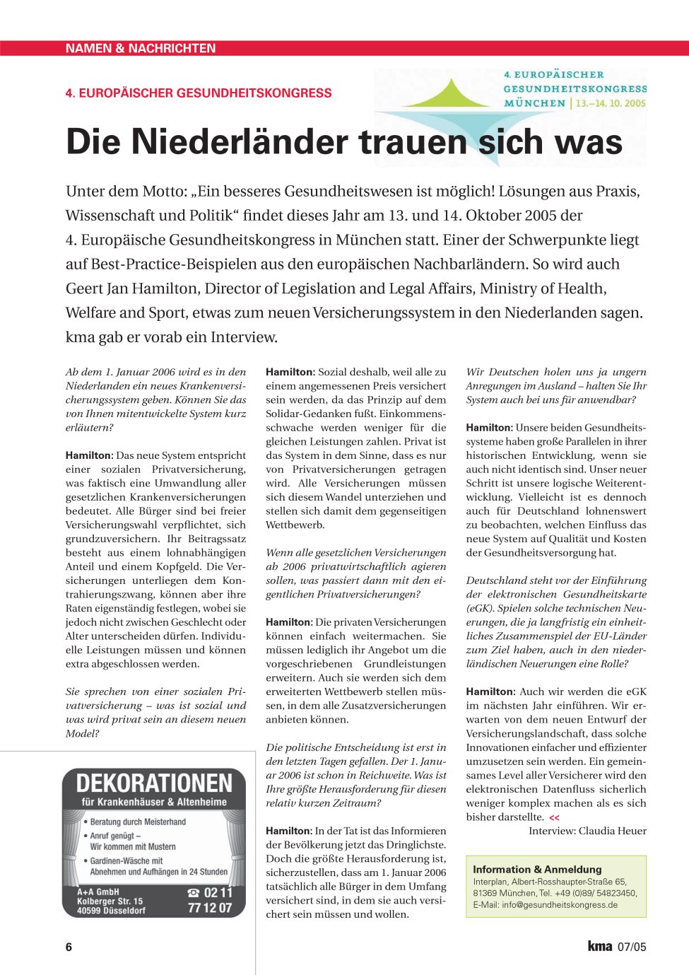 Vorschauseite 1: Die Niederländer trauen sich was