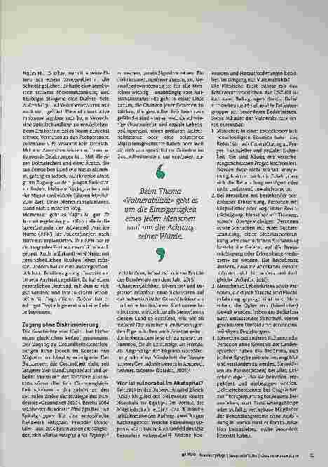 Vorschauseite 2: "Vulnerable Patienten im Akutspital" - ein Projekt der Klinischen Ethik im Universitätsspital Zürich. Verletzlich, aber gleichberechtigt.