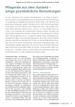 Vorschauseite 1: Pflegende aus dem Ausland - einige grundsätzliche Bemerkungen