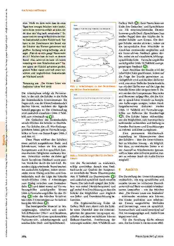 Vorschauseite 4: Sprachliches und soziales Lernen mit Märchen – am Beispiel der „Kleinen Leute von Swabedoo“