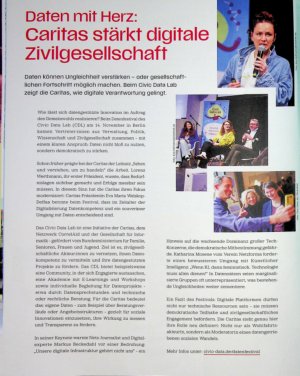 Vorschauseite 1: Daten mit Herz: Caritas stärkt digitale Zivilgesellschaft