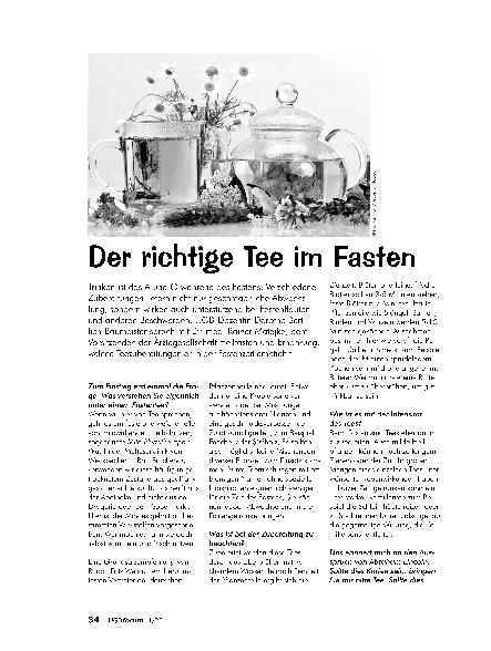 Vorschauseite 1: Der richtige Tee im Fasten