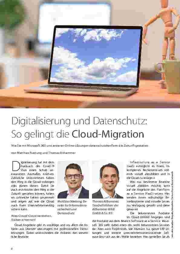 Vorschauseite 1: Digitalisierung und Datenschutz: So gelingt die Cloud-Migration