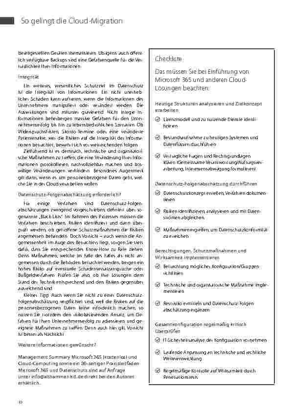 Vorschauseite 3: Digitalisierung und Datenschutz: So gelingt die Cloud-Migration