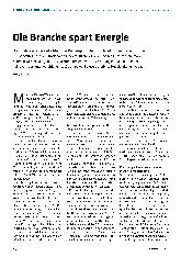 Vorschauseite 1: Die Branche spart Energie.