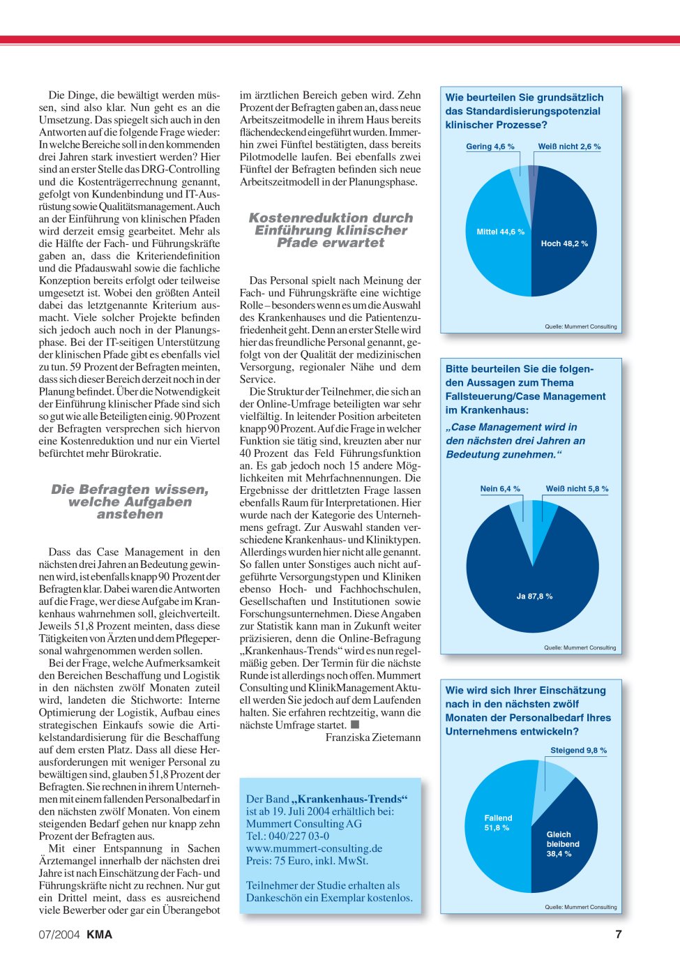 Vorschauseite 1: Die Zeichen der Zeit erkannt