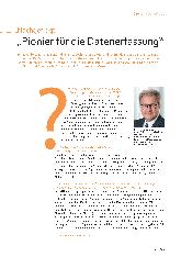 Vorschauseite 1: "Pionier für die Datenerfassung"
