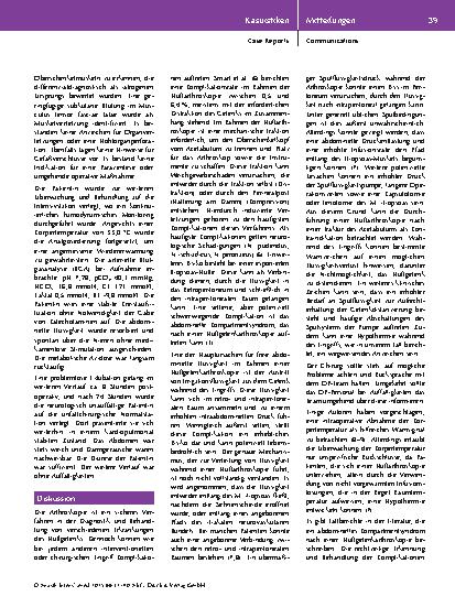 Vorschauseite 3: Intraabdominelle Flüssigkeit nach Hüftgelenkarthroskopie – Eine Fallvorstellung