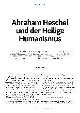 Vorschauseite 1: Abraham Heschel und der Heilige Humanismus