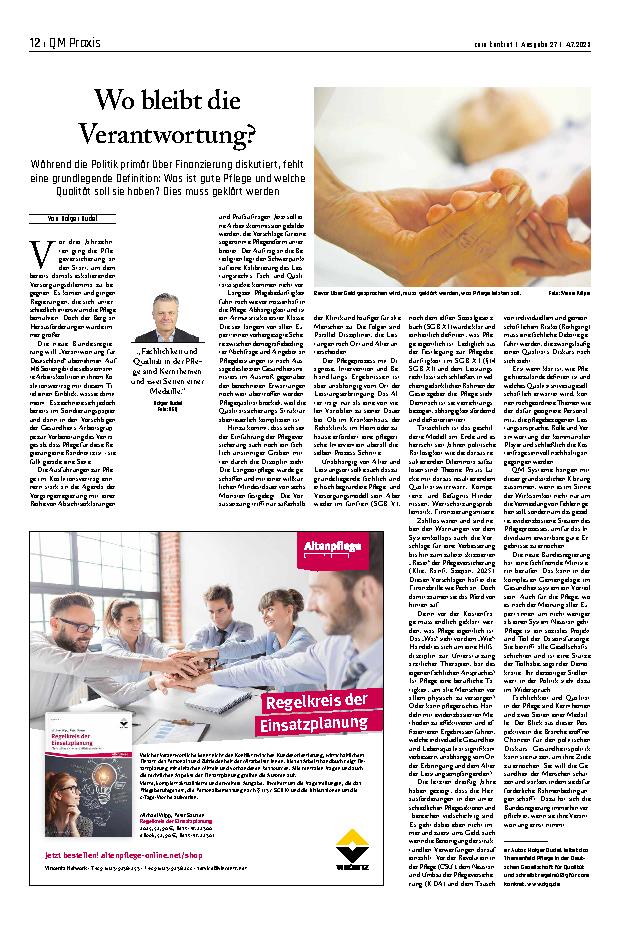 Vorschauseite 1: Wo bleibt die Verantwortung?