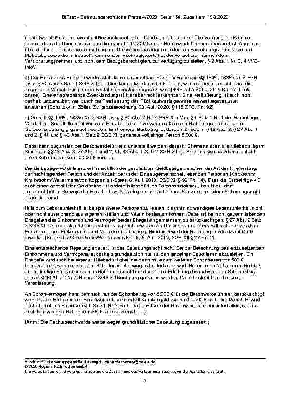 Vorschauseite 3: Zum Regress der Staatskasse