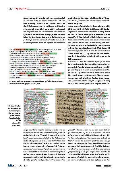 Vorschauseite 4: Altbestandserschließung mit KI-Anwendungen Ein Werkstattbericht der Universitätsbibliothek Tübingen
