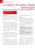 Vorschauseite 1: Lindert Kinesio-Tape gonarthrosebedingte Schmerzen? Eine systematische Übersichtsarbeit