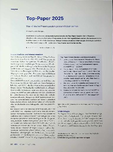Vorschauseite 1: Top-Paper 2025 Was klinische Pharmazeuten gelesen haben sollten