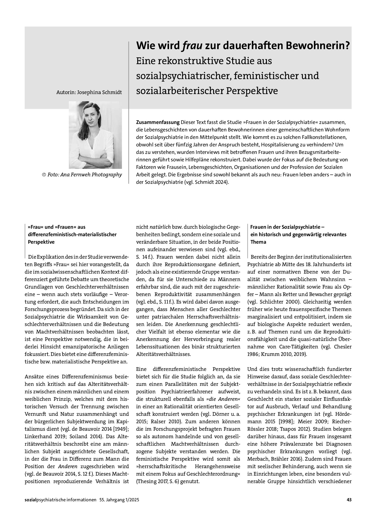 Vorschauseite 1: Wie wird Frau zur dauerhaften Bewohnerin? Eine personenzentrierte Perspektive auf obdachlose Frauen und genderspezifische Ansätze in der Versorgung von Menschen in prekären Wohnve…