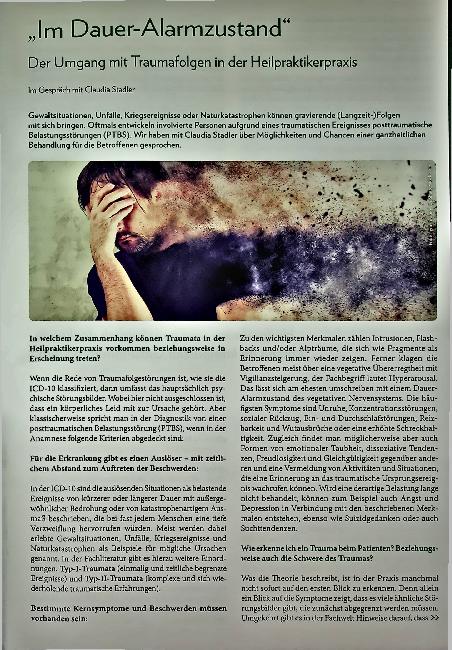 Vorschauseite 1: „Im Dauer-Alarmzustand“ Der Umgang mit Traumafolgen in der Heilpraktikerpraxis