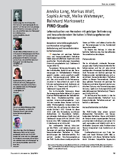 Vorschauseite 1: PINO-Studie