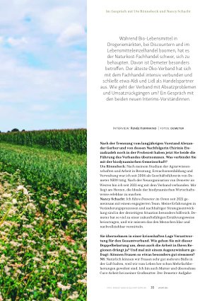 Vorschauseite 2: „Demeter ist die zukunftsfähige Form der Lebensmittelwirtschaft"