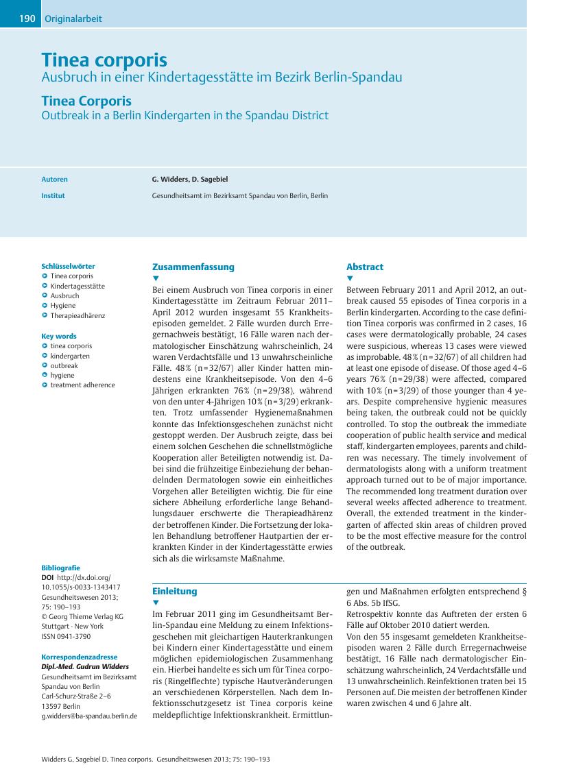 Vorschauseite 1: Tinea corporis