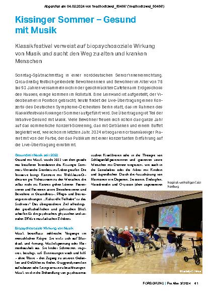 Vorschauseite 1: Kissinger Sommer – Gesund mit Musik