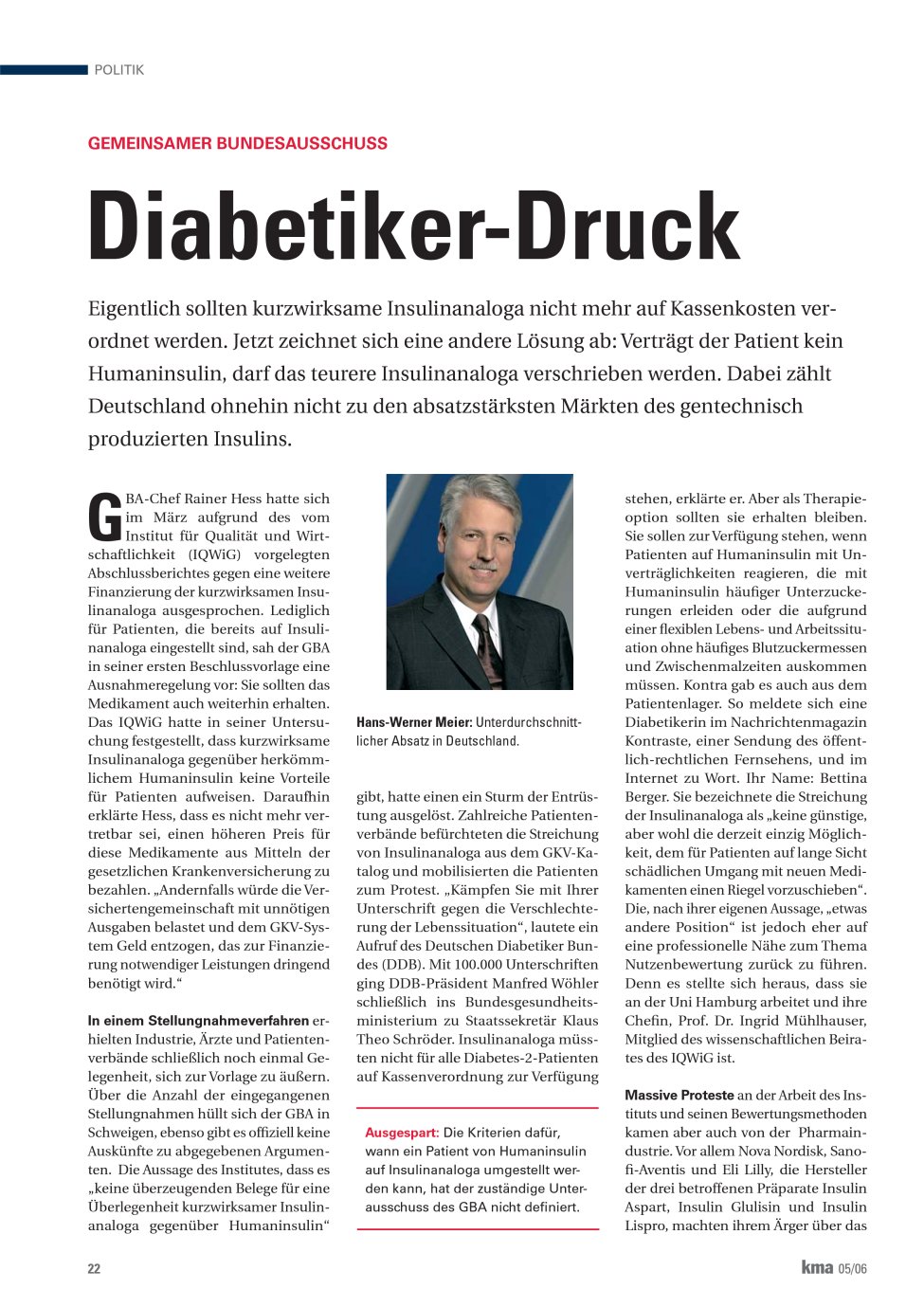 Vorschauseite 1: Diabetiker-Druck